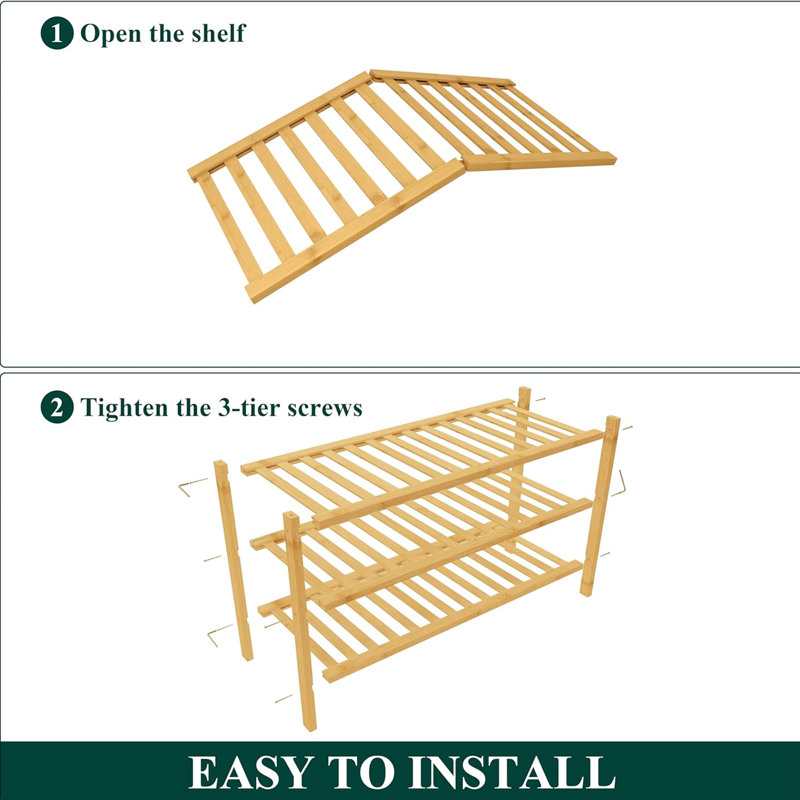 3 Tier Bamboo Shoe Rack