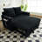 Sleeper Sofa Couch W/Pull Out Bed, Modern Corduroy Convertible Sleeper Sofa Bed, Small Love Seat Sofa Bed W/Pillows & Side Pockets For Small Space, Living Room, Apartment,Black-1001968186