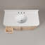 Meuble-lavabo simple autoportant Cirilla de 48 po avec comptoir en marbre d'ingénierie et lavabo en céramique blanche-1401238435