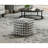 Fashionable Pouf In Black And White, Filled, Non-slip Square White , Fabric Upholstered, 300lbs Weight Limit,