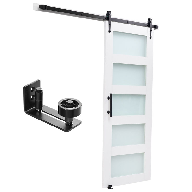 Sliding Barn Door with Hardware Kit, 32" x 84", MDF, H-Frame