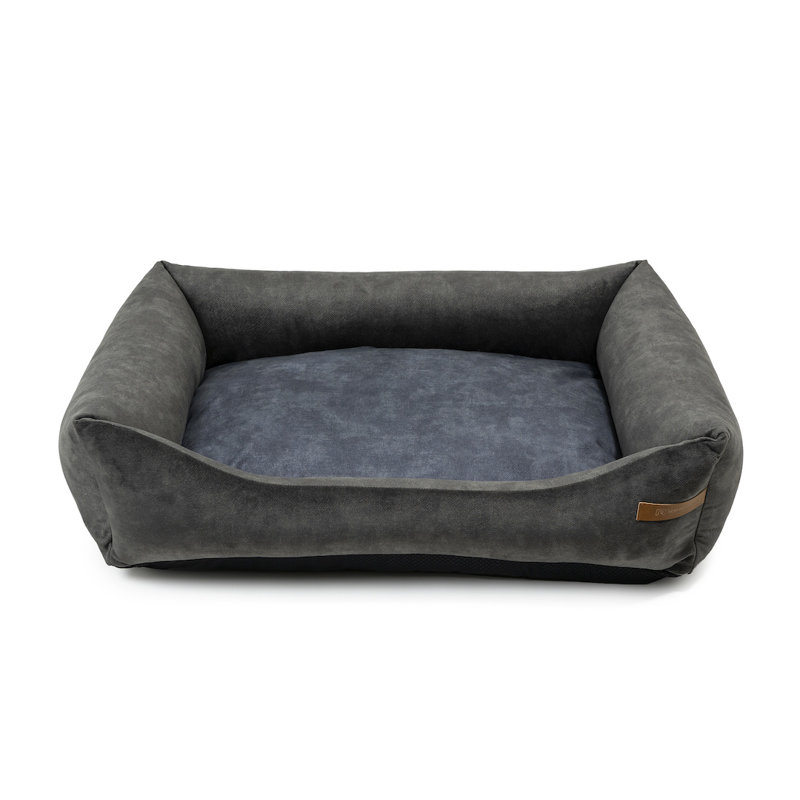 Orthopedic Memory Foam Pet Bed, 20cm H x 85cm W x 105cm D, Khaki/Graphite
