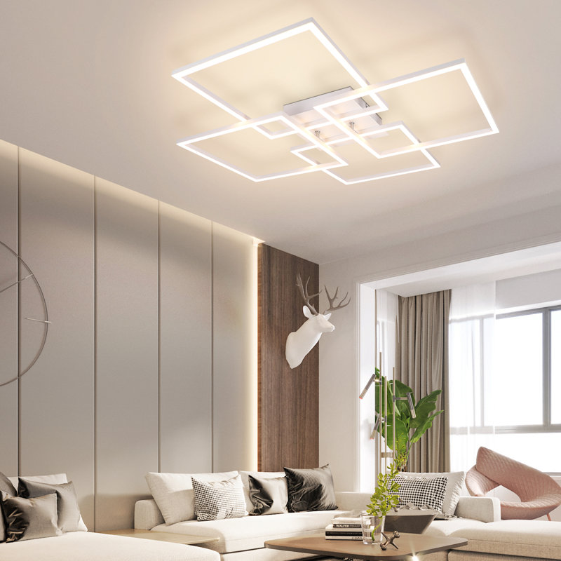 Darrly LED Flush Mount, White, matt