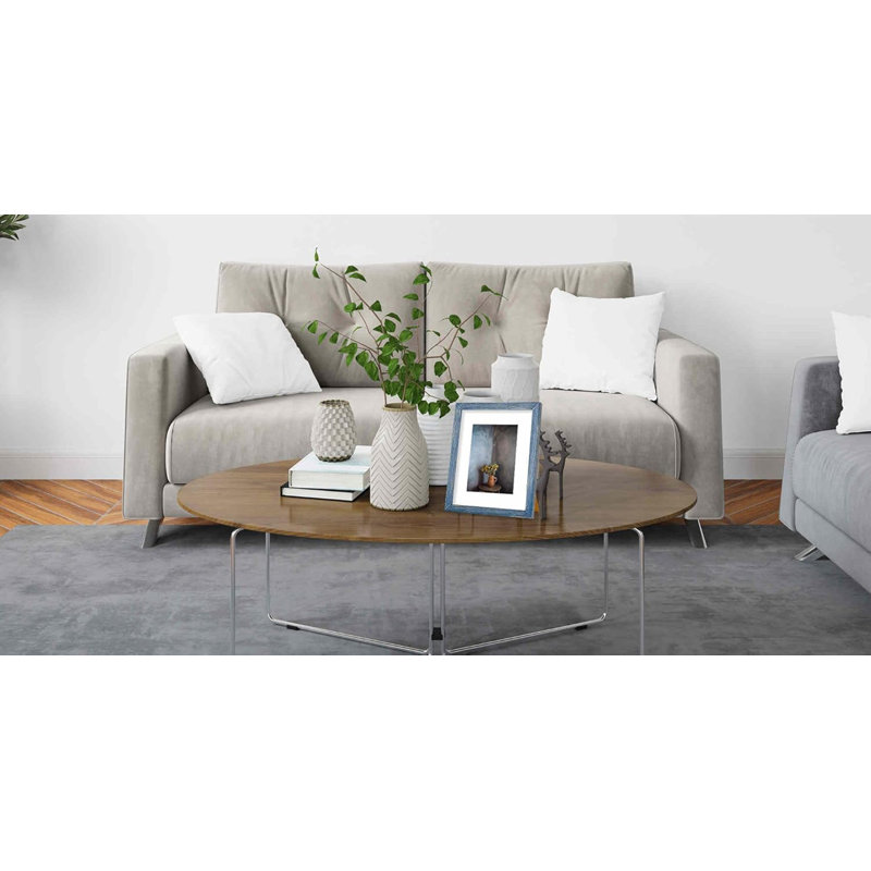 Cadre photo 5 x 7 en bois massif rustique - Présentoir de table et mural compatible avec tapis