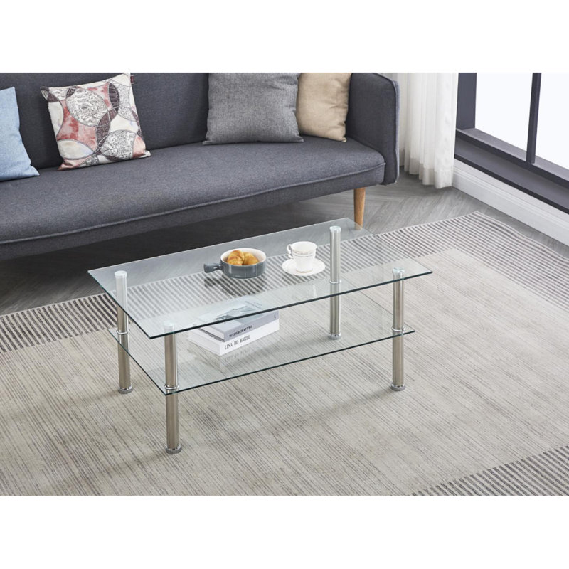 Table basse en verre trempé pour le salon