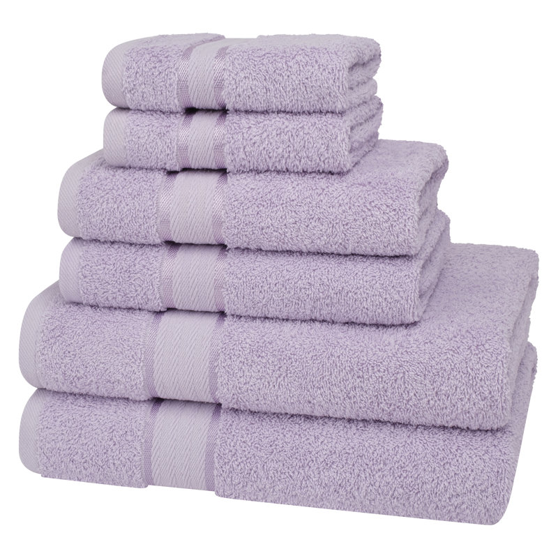 Ensemble de serviettes turques en coton 6 pièces Ashlay, Lilas