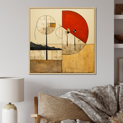 Illustration rétro sur toile - Illustration géométrique moderne sur toile