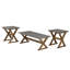 Ensemble de table en bois massif 3 pièces Kyndra-90613609-90613610