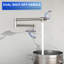 ° Robinet rotatif en acier inoxydable de conception moderne pour une utilisation peu encombrante dans la cuisine