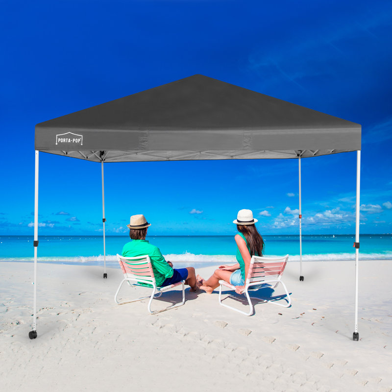 Auvent escamotable pliable, Gris