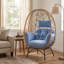 Fauteuil d'extérieur en osier avec coussin extensible Solvane-582643438