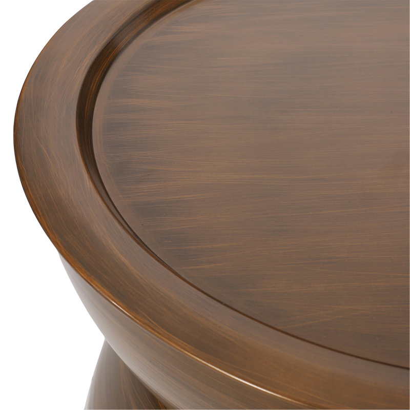 Table basse en métal martelé, Antique Bronze
