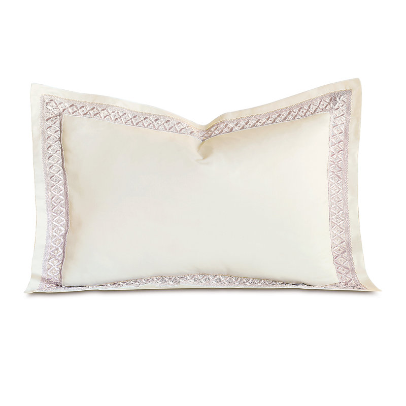 Juliet 100% Cotton Envelope Sham, Queen, Ivory/Fawn