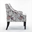 Chaise d'appoint rembourrée polyvalente avec structure en bois massif et rembourrage en mousse