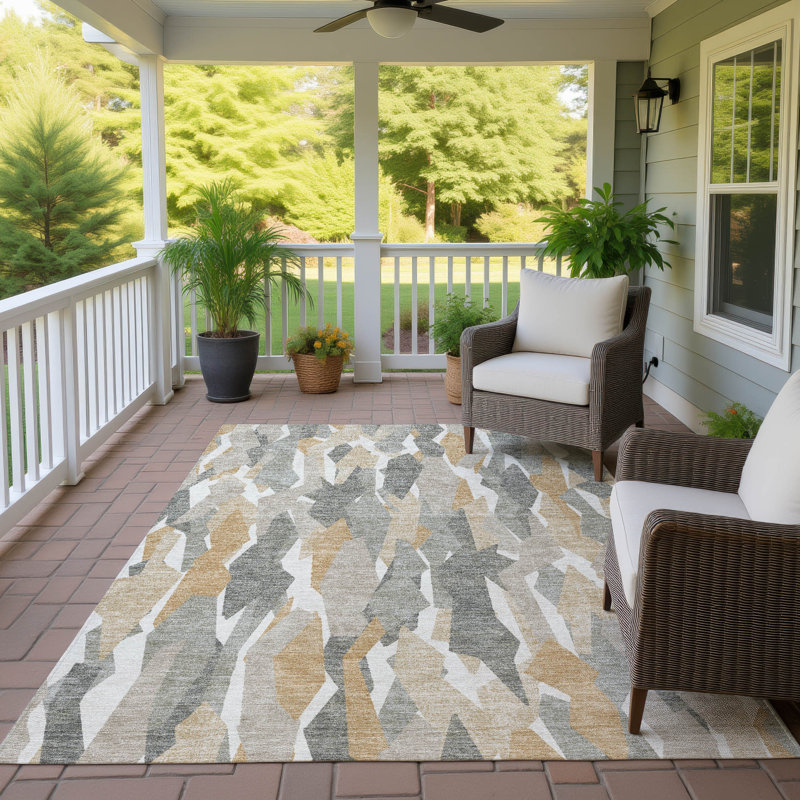Machine Washable Indoor/Outdoor Chantille ACN2329 Stripes Rug, Rectangle 5' x 7'6"