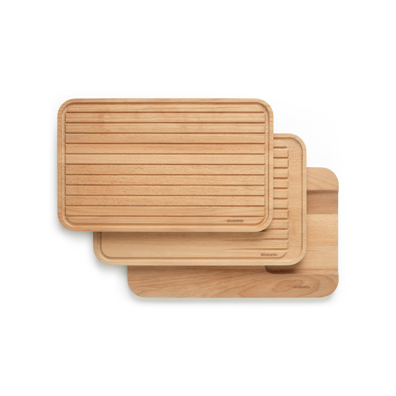 Brabantia Profile Beech Wood Chopping Board Set