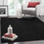 Tapis à poils longs en polypropylène noir Baldev-1819686169