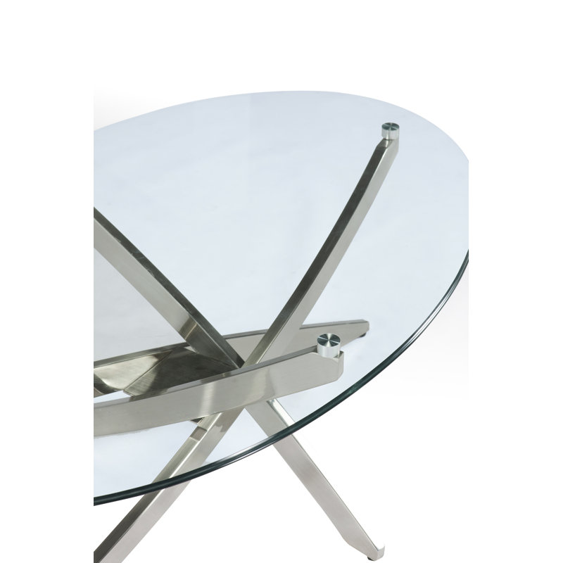 Ruka Glass Top End Table
