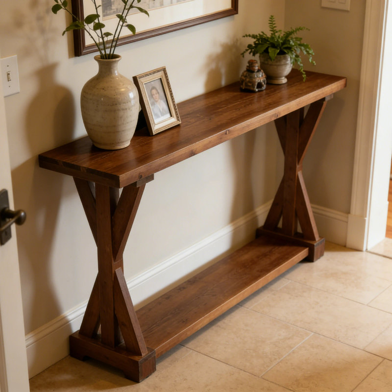 160cm Solid Wood Console Table