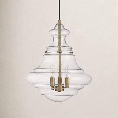Burtt 3 Light Glass Dimmable Pendant