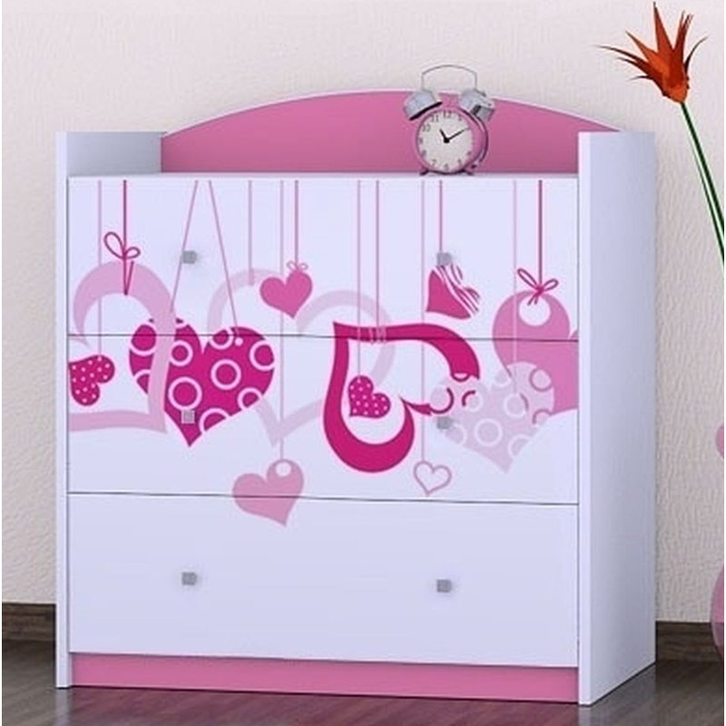 Nordin Kids 3 - Drawer Chest, Pink