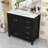 Modern Wooden Freestanding Single Bathroom Vanity with Ample Storage and Ceramic Basin-1069582541