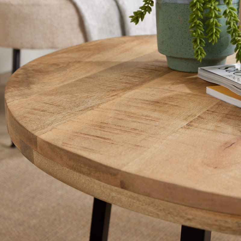 Agurtzane Solid Wood Industrial Coffee Table