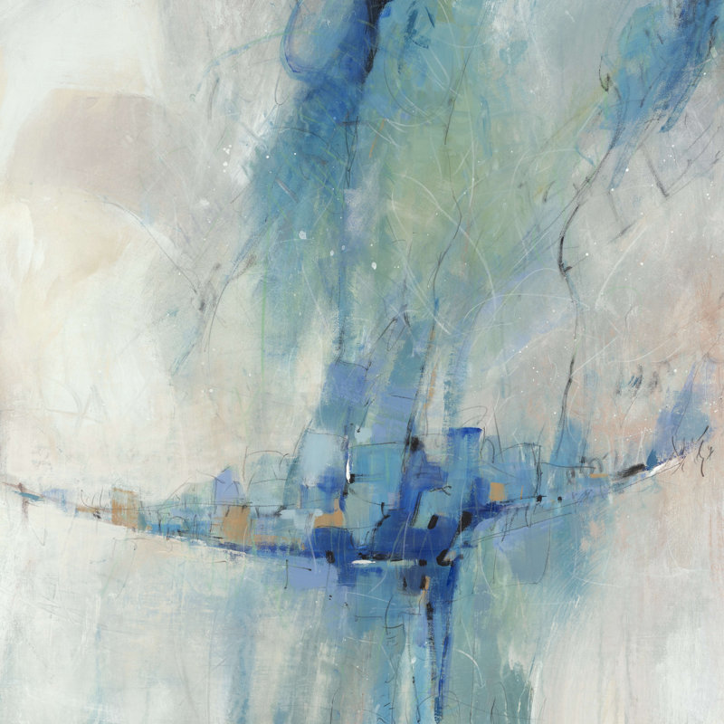 «Blue Stone Abstract II» par Tim Otoole - impression sur toile tendue, H 12 po x l 12 po x P 1,25 po