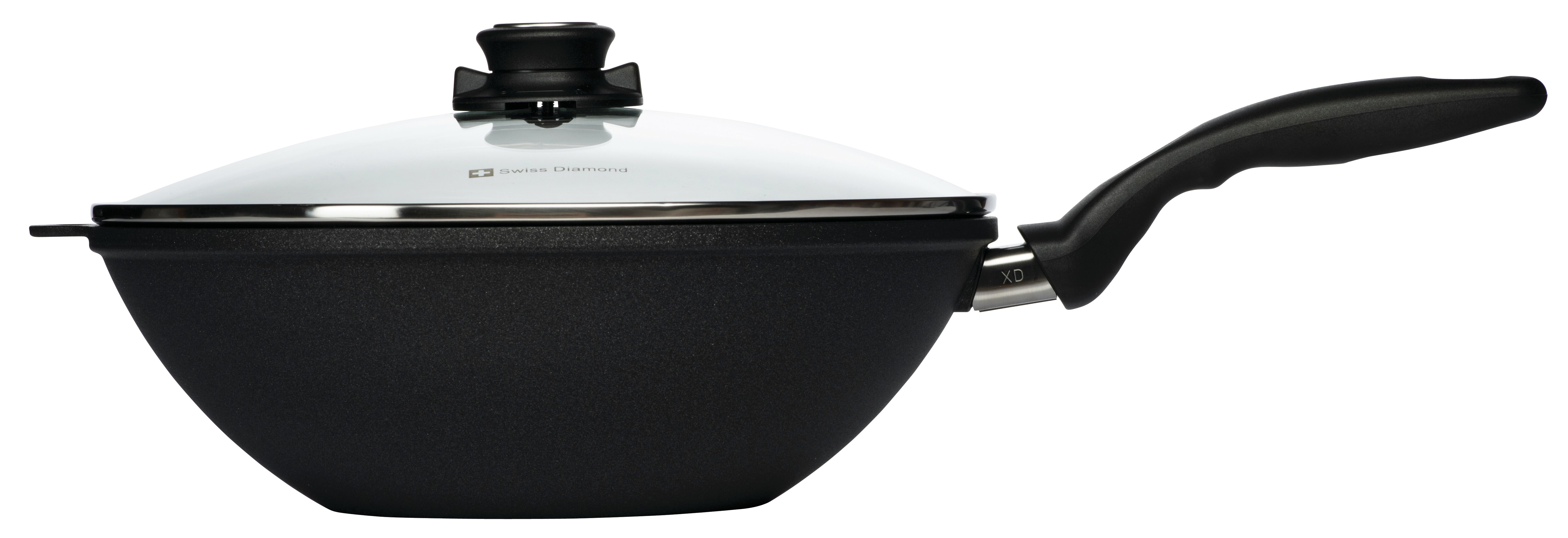 Swiss Diamond Induction Nonstick Wok with Lid - 14