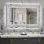 Miroir de salle de bain à DEL, éclairage à intensité variable 3 couleurs, miroir de meuble-lavabo mural rectangulaire moderne, miroir en cristal Diamond Crush