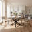 5 Piece Extendable Dining Table Set, Round to Oval Expandable Dining Table with Upholstered Chairs-33091782-33091777