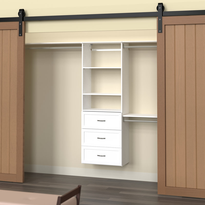 Tour suspendue SuiteSymphony avec tablettes supérieures et tiroirs traditionnels