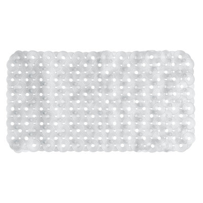 Geometric Circles Vinyl Non-slip Bathtub Shower Mat With Suction Cups -26.8" X 14.6"