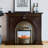 Nut-Brown Solid Wood Electric Fireplace