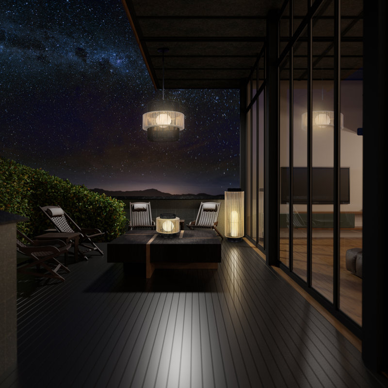 Calani 1 Light Outdoor Pendant in Grey