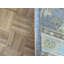 Tapis carré carré noué à la main Funky Oushak en gris / bleu / rouge-436678926