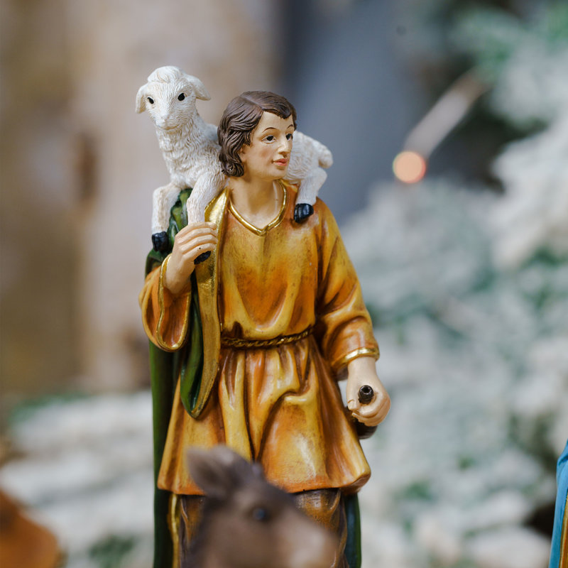 Crèche de Noël en résine 6 po, Multicolor
