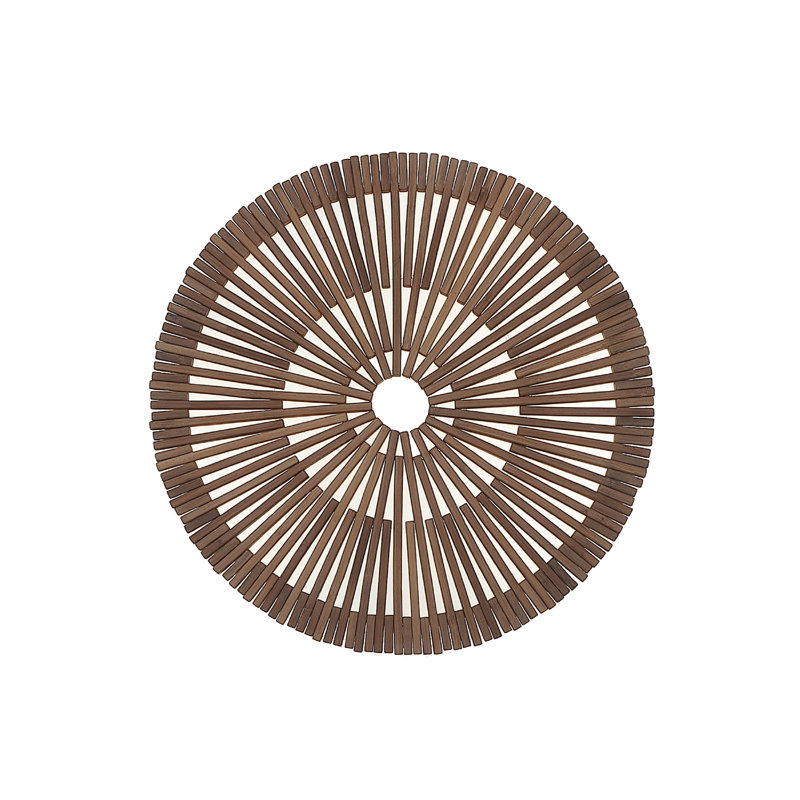Napperon rond en bambou lourd - ensemble de 6, Naturel