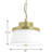 Luminaire suspendu tambour simple 3 lumières Windbluff