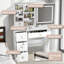 Meuble-lavabo blanc avec miroir et lumières Wrought Studio ™