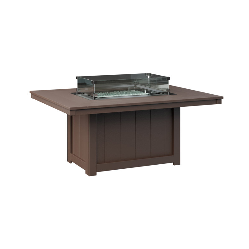 Foyer de table rectangulaire Thomas, Chocolat / Brun