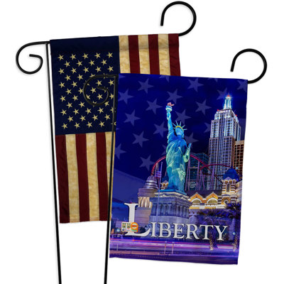 Double Sided 18.5'' H x 13'' W Polyester Independence Day Garden Flag