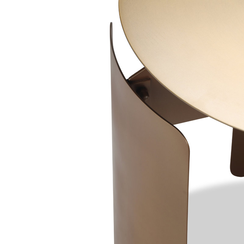 Senshi End Table, Industrial Brass