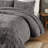 Luxury Grey Fur Comforter For A Relaxing Night's Sleep, Queen With 2 Shams Peaceful Bedroom, Full/Queen