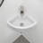 18 X13 Inch White Triangle Porcelain Ceramic Wall Mount Vessel Sink With Single Faucet Hole & Overflow