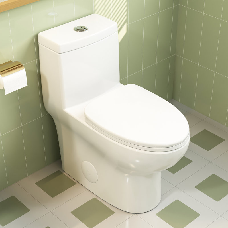 Toilette de salle de bain Ally, 10, Blanc / Nickel
