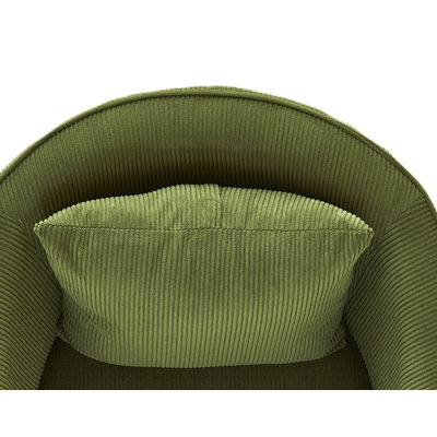 Modern Velvet Armchair with Pillow