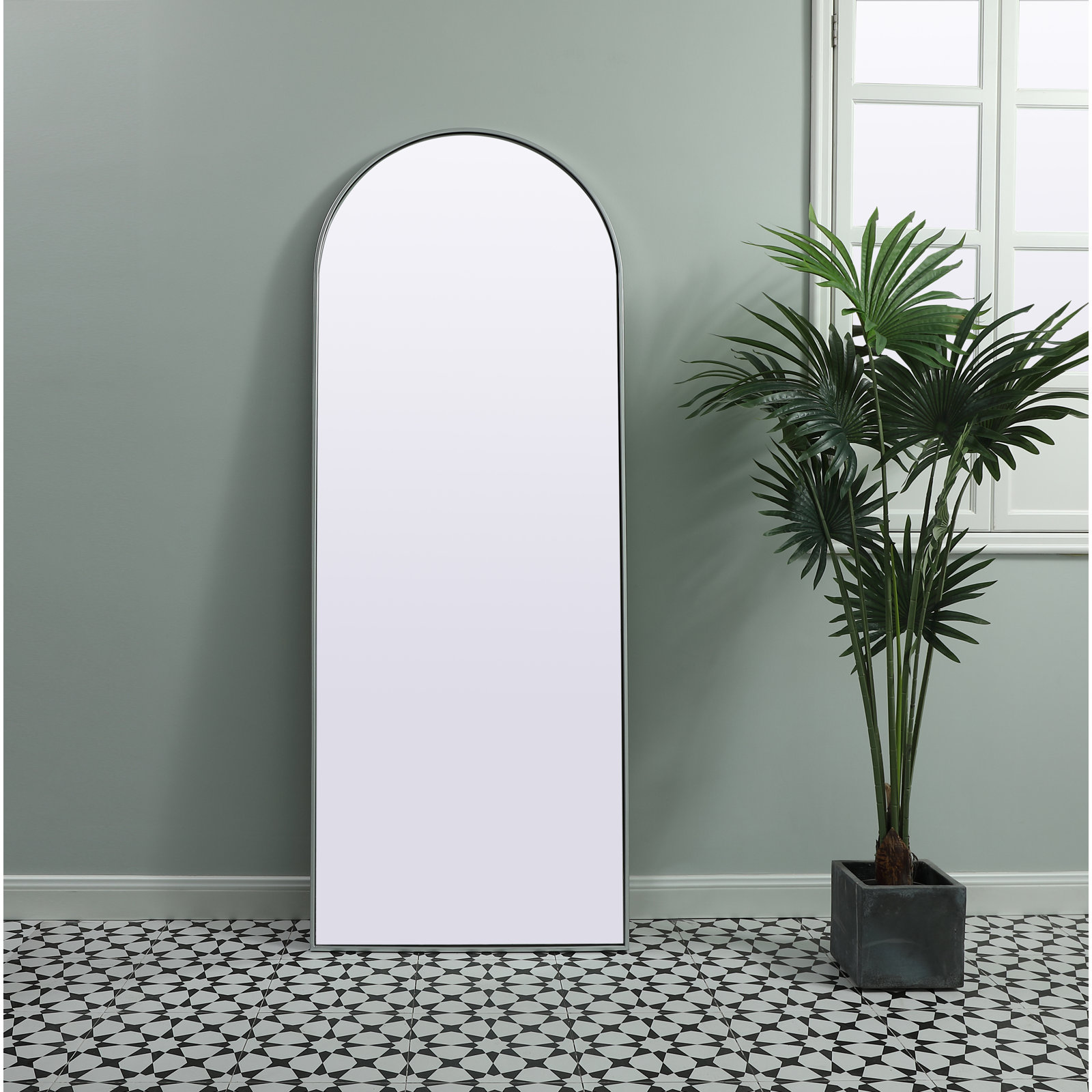 Sabine 36" Accent Mirror, Silver, 74" x 28"