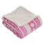 Couverture réversible en molleton - jeté en sherpa lavable à la machine de 50 x 60 pouces avec des flocons de neige roses - couverture douillette pour canapé, chaise ou lit par Lavish Home
