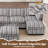 Oversized Modular 4 Seater Sofa with Removable Covers and Storage, Convertible U/L-Shaped Sectional